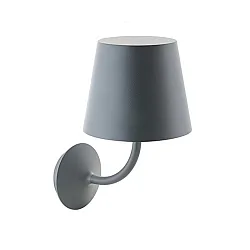 Luminaria de pared para exteriores NUPARA con pantalla IP65, antracita, recubrimiento con polvo