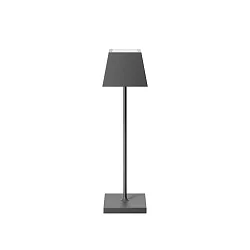 Lámpara de mesa a pilas NUINDIE USB-C angular, CCT Switch, regulable IP54, gris grafito regulable
