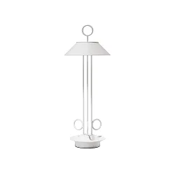 Lámpara de mesa a pilas NUDIDEROT con gancho, CCT Switch, con regulador táctil IP54, blancanieves regulable