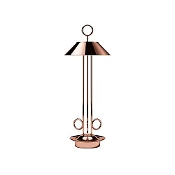 Lámpara de mesa a pilas NUDIDEROT con gancho, CCT Switch, con regulador táctil IP54, color cobre regulable