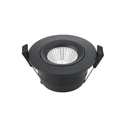 recessed luminaire ARGENT swivelling IP54, black dimmable 8W 450lm 2000-3000K 36°