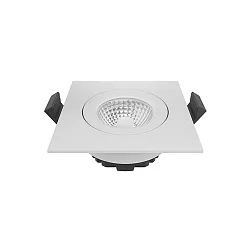 Luminaria empotrable DILED angular IP20, blanco regulable 6W 380lm 3000K 36° 36° CRI 95