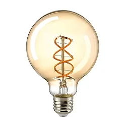 Filamento de alumbrado decorativo CURVED GLOBE G95 regulable E27 4W 250lm 2000K 330° CRI 80 regulable