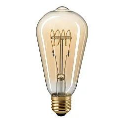 Filamento luminoso EDISON SLIM CURVED E27 5,5W 470lm 2700K 300° CRI 80 regulable