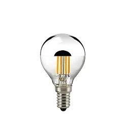 Lámpara espejada forma de gota FILAMENT MIRROR P45 regulable E14 4,5W 180lm 2700K 180° CRI 80 regulable
