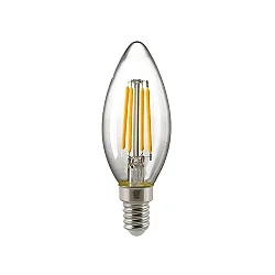 Filamento luminoso en forma de vela E27 4,5W 470lm 2200-2700K 300° CRI 90 regulable