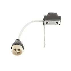 Portabombilla para, metal, negro, blanco