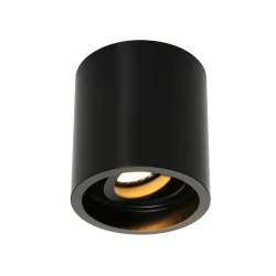 Luz downlight PÉLITE SPOT cilíndrico, rígido, versión de montaje en superficie GU10 IP20, negro mate regulable