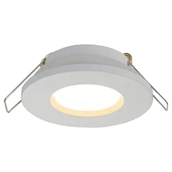 Luminaria empotrable PÉLITE SPOT redondo, rígido, con cable abierto GU10 IP44, blanco mate regulable