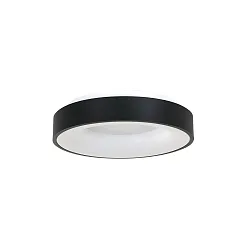 Luminaria de techo RINGLEDE - Ø 38CM redondo, medio, directo / indirecto IP20, negro mate regulable