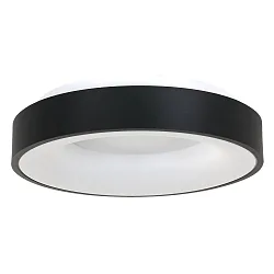 Luminaria de techo RINGLEDE - Ø 48CM grande, redondo, directo / indirecto IP20, negro mate regulable