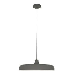 Luminaria colgante KRISIP abajo, de 1 llama, plano E27 IP20, gris, mate regulable