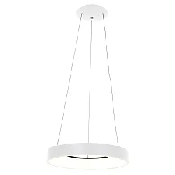 Luminaria colgante RINGLEDE - Ø 48CM grande, redondo, directo / indirecto IP20, blanco mate regulable