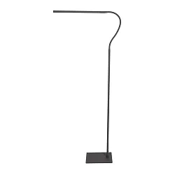 Luminaria de pedestal SERPENT con brazo flexible, con regulador táctil IP20, acero cepillado regulable