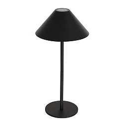 Luminaria de mesa ANCILLA Arriba-Abajo, con conexión USB, con batería, con regulador táctil IP54, negro mate regulable