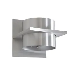 Luminaria de pared MURO Arriba-Abajo, angular, cilíndrico, ajustable G9 IP20, acero cepillado regulable