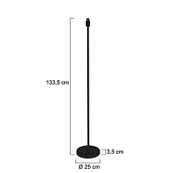 floor lamp NOOR 1 flame E27 IP20, black dimmable