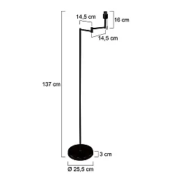 floor lamp BELLA 1 flame E27 IP20, black dimmable