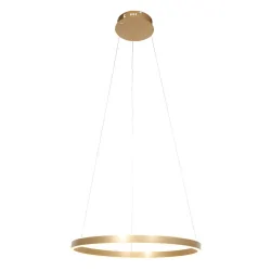 Luminaria colgante RINGLUX LED IP20, dorado regulable