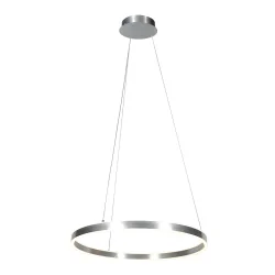 Luminaria colgante RINGLUX IP20, plata regulable