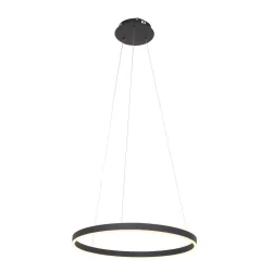 Luminaria colgante RINGLUX LED IP20, negro regulable