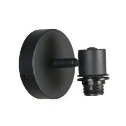 wall luminaire BAMBUS E14 IP20, wood, black dimmable