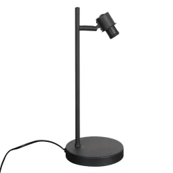 Luminaria de mesa BAMBUS E14 IP20, madera, negro regulable