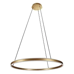 Luminaria colgante RINGLUX Arriba-Abajo IP20, dorado regulable