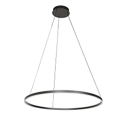 Luminaria colgante RINGLUX Arriba-Abajo IP20, negro regulable