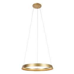 Luminaria colgante RINGLUX IP20, dorado regulable
