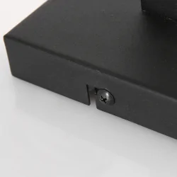 Luminaria de pared STANG de 2 llamas IP20, negro regulable