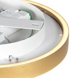 Luminaria de techo RINGLUX de 2 llamas IP20, dorado regulable