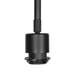 Luminaria de pared BLOEBA de 1 llama E27 IP20, negro regulable