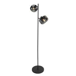 Luminaria de pedestal TENEBRIS de 2 llamas E14 IP20, negro regulable