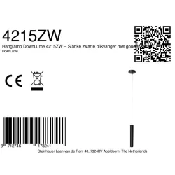 pendant luminaire DOWNLUME 1 flame GU10 IP20, black dimmable