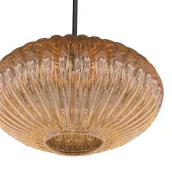 pendant luminaire AURELIO 1 flame E27 IP20, black dimmable