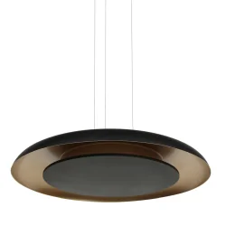 pendant luminaire GOLDEN VEIL 2 flames IP20, black dimmable