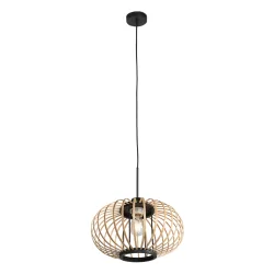 pendant luminaire SILVA 1 flame E27 IP20, black dimmable