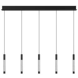 pendant luminaire ALISIO 5 flames IP20, black dimmable