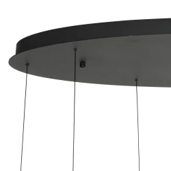 pendant luminaire ALISIO 8 flames IP20, black dimmable