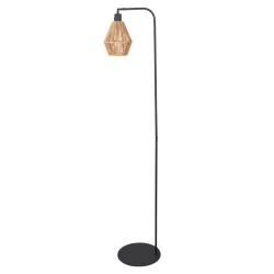 floor lamp ROPEX 1 flame E27 IP20, black dimmable