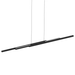 pendant luminaire BANDE 4 flames IP20, black dimmable