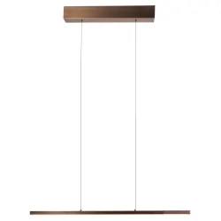 Luminaria de techo BANDE de 3 llamas IP20, color bronce regulable