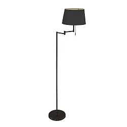 Luminaria de pedestal BELLA de 1 llama E27 IP20, negro regulable