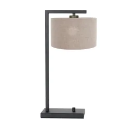 table lamp STANG down, with switch, with shade, with plug E27 IP20, black matt dimmable