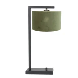 table lamp STANG down, with switch, with shade, with plug E27 IP20, black matt dimmable