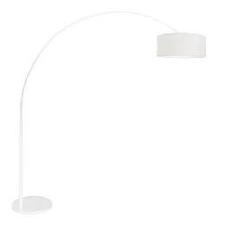 Luminaria de pedestal SPARKLED LIGHT cilíndrico, con interruptor, con pantalla, con enchufe, ajustable E27 IP20, blanco mate 