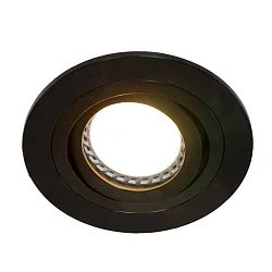 Luminaria empotrable PÉLITE SPOT redondo, giratorio GU10 IP20, negro mate regulable