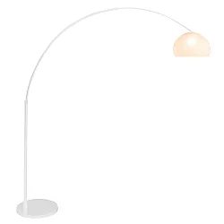 Luminaria de pedestal SPARKLED LIGHT semicircular, con interruptor, con pantalla, con enchufe, ajustable E27 IP20, blanco mate 