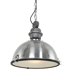 pendant luminaire BIKKEL - Ø 42CM 1 flame, medium E27 IP20, polished aluminium, steel dimmable